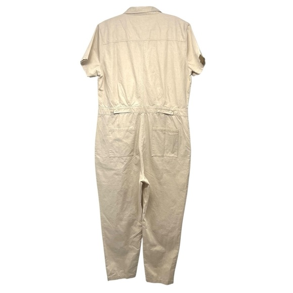 Outerknown NWT S.E.A. Organic Cotton Linen Natural Coveralls Jumpsuit Women’s XL - Picture 10 of 16